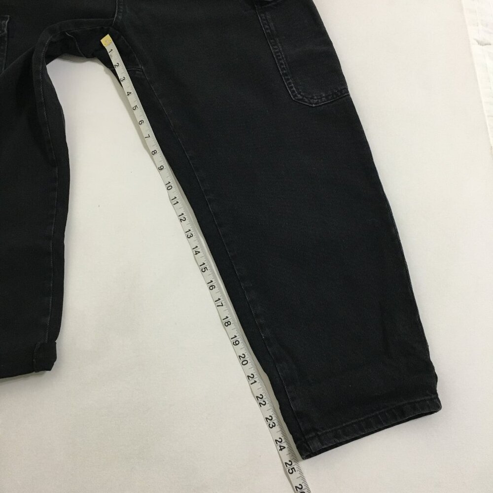 ZARA High Waist Baggy Fit Paper Bag Carrot Leg Ankle Rigid Black Womens 6 - Picture 16 of 16